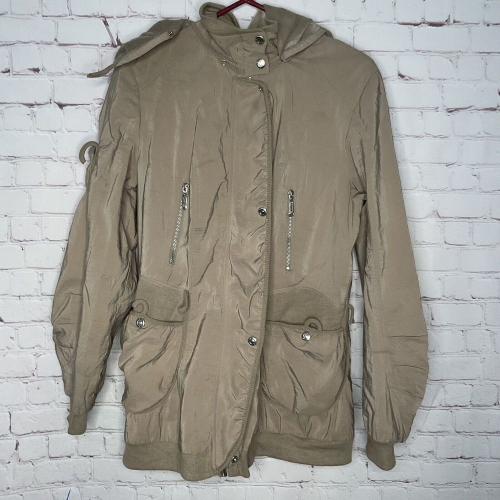 Mibeiga Womens Large Coat Jacket Full Zip Lined Pockets Flaws